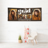 Rustic Wood Afstuderen Photo Collage Spandoek (Insitu)