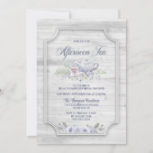 Rustic Wood Aftermiddag Tea Vrijgezellenfeest Kaart (Voorkant)