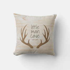 Rustic Wood and Antlers Little Man Cave Nursery Kussen