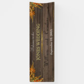 Rustic Wood and Gold Wedding Banner (Verticaal)