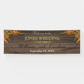 Rustic Wood and Gold Wedding Banner (Horizontaal)