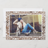 Rustic Wood and Lace Photo Afstuderen aangekondigd Aankondiging (Voorkant)