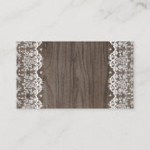 Rustic Wood and Lace Registry Kaart Insert (Achterkant)