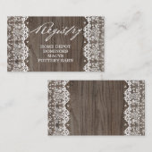 Rustic Wood and Lace Registry Kaart Insert (Voorkant / Achterkant)