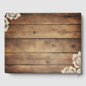 Rustic Wood and Lace Wedding Guest Book Gastenboek (Achterkant)