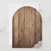 Rustic Wood and Lace Wedding  Kaart (Achterkant)