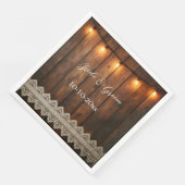 Rustic Wood and Lace Wedding Servet (Hoek)