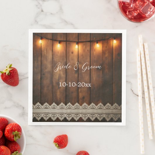 Rustic Wood and Lace Wedding Servet (Insitu)