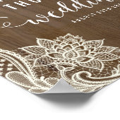 Rustic Wood and Lace Welcome Sign Poster (Hoek)