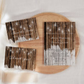 Rustic Wood and Lantern Wedding Kaart