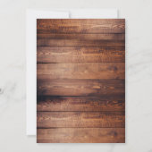 RUSTIC WOOD AND LIGHTS COUPLES SHOWER INVITATION KAART (Achterkant)
