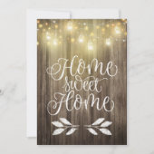 Rustic Wood and Lights House Warming Party Kaart (Voorkant)