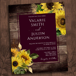 Rustic Wood and Sunflower Budget Wedding