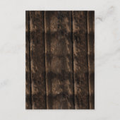 Rustic Wood and White Lace Wedding Details Info Informatiekaartje (Achterkant)