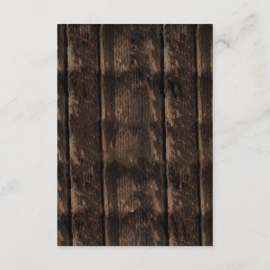 Rustic Wood and White Lace Wedding Details Info Informatiekaartje (Achterkant)