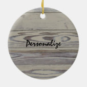 Rustic Wood Angus Bull Waterverf Keramisch Ornament (Achterkant)