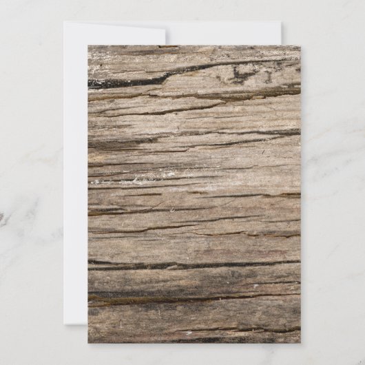 Rustic Wood Arrows & Hearts Wedding Invitation Kaart (Achterkant)