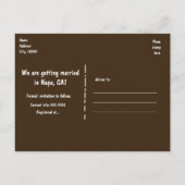 Rustic Wood & Arrows "SAVE THE DATE" Briefkaart (Achterkant)