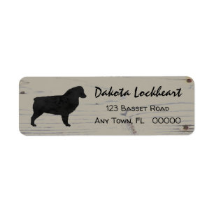 Rustic Wood Australian Shepherd Waterverf Etiket