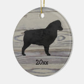 Rustic Wood Australian Shepherd Waterverf Keramisch Ornament (Links)