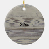 Rustic Wood Australian Shepherd Waterverf Keramisch Ornament (Achterkant)