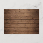 Rustic Wood Autumn laat de details van de bruiloft Informatiekaartje (Achterkant)