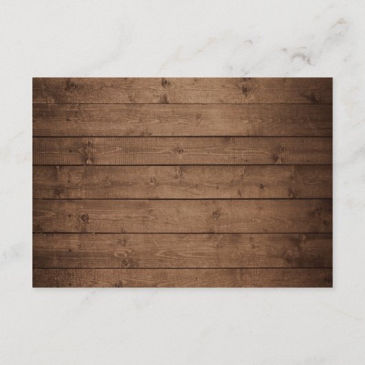 Rustic Wood Autumn laat de details van de bruiloft Informatiekaartje (Achterkant)