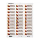 Rustic Wood Autumn Leaves Etiket (Full Sheet)