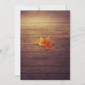 Rustic Wood Autumn Maple Thanksgiving Dinner Party Kaart (Achterkant)