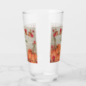 Rustic Wood Autumn Oranje pompoenen Glas (Links)