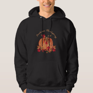 Rustic Wood Autumn Oranje pompoenen Hoodie