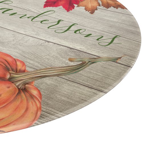 Rustic Wood Autumn Oranje pompoenen Snijplank (Hoek)