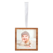 Rustic Wood baby eerste Kerstmis drie Foto Decoratie (Rechts)
