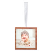 Rustic Wood baby eerste Kerstmis drie Foto Decoratie (Rechts)