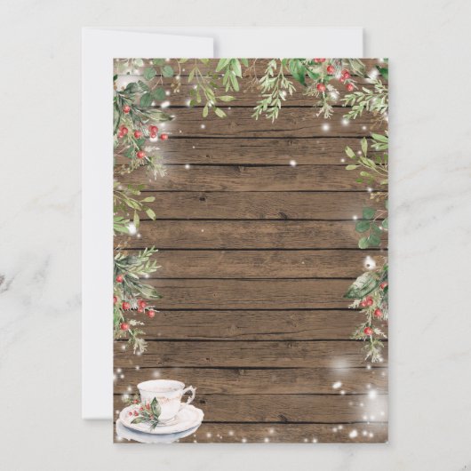 Rustic Wood Baby is bezig met het brouwen van kers Kaart (Achterkant)