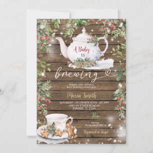 Rustic Wood Baby is bezig met het brouwen van kers Kaart