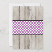 Rustic Wood Baby Q Sprinkle Shower Kaart (Achterkant)