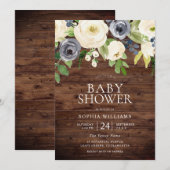 Rustic Wood Baby shower Kaart (Voorkant / Achterkant)