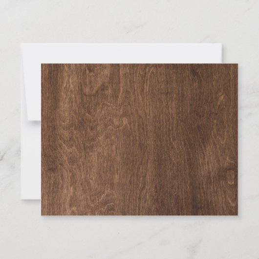 Rustic Wood Baby's Breath String Lights Bridesmaid Kaart (Achterkant)