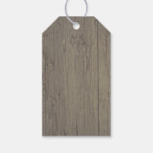 Rustic Wood Baby's Breath Wedding Cadeaulabel (Achterkant)