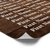 Rustic Wood Baby's Rreath 15 Tables Seating Chart Poster (Hoek)