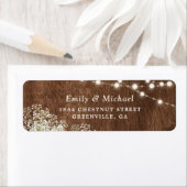 Rustic Wood Baby's Rreath String Lights Adres Etiket (Insitu)