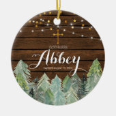 Rustic Wood Baptisme Ornament godslasterlijk Ornam (Voorkant)