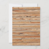 Rustic Wood Barbecue Baby shower Kaart (Achterkant)
