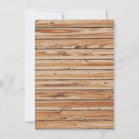 Rustic Wood Barbecue Baby shower Kaart (Achterkant)