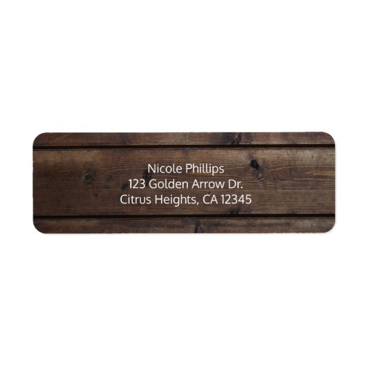 Rustic Wood Barn Wedding Bridal Partij Uitnodiging Etiket (Voorkant)