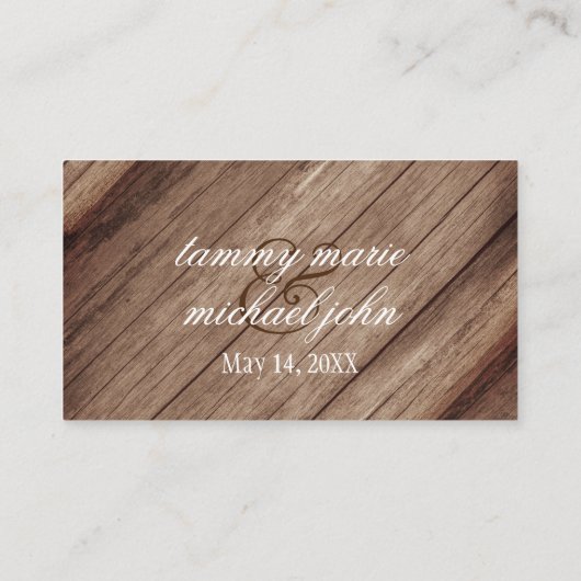 Rustic Wood Barrel & Mason Jars - Weddenschap Webs Informatiekaartje (Achterkant)