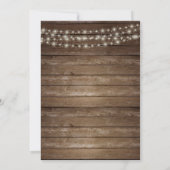 Rustic Wood Barrel Weddenschap met witte bloemen Kaart (Achterkant)