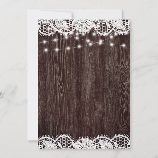 Rustic wood BBQ couples baby shower Kaart (Achterkant)