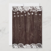 Rustic wood BBQ girl baby shower Kaart (Achterkant)